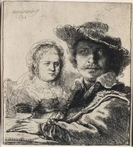 Rembrandt with his Wife, Saskia van Uylenburgh, 1636